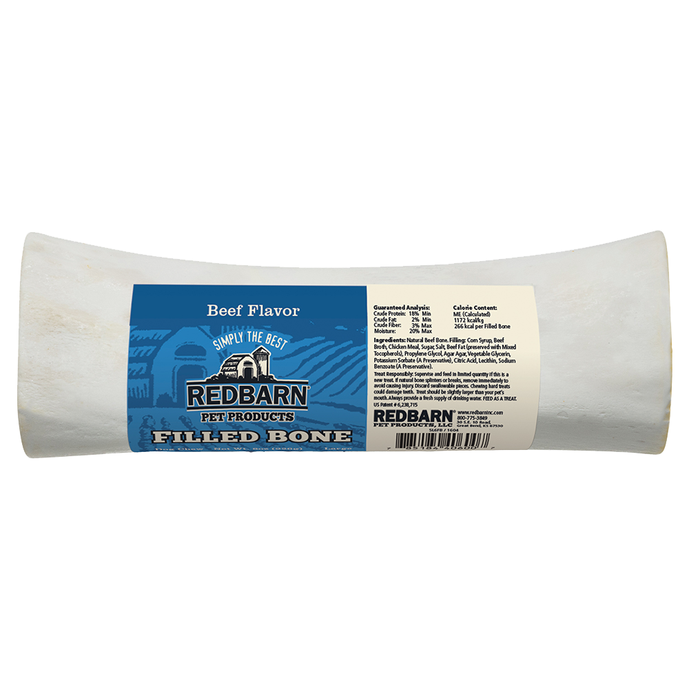Filled Bone, Beefy 5-6" Red Barn