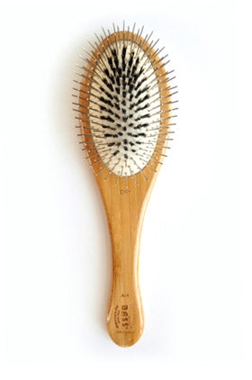 Bass Brush Oval Wire/Boar Large