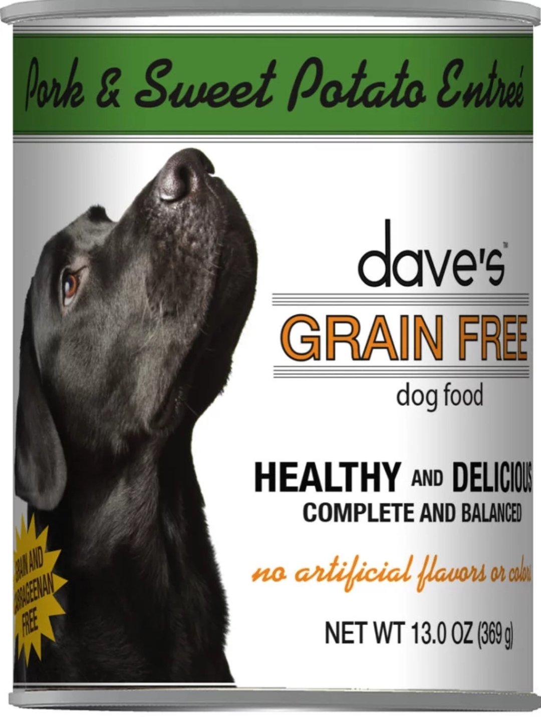 dave's Gr Free Roasted Pork 13oz, Dog