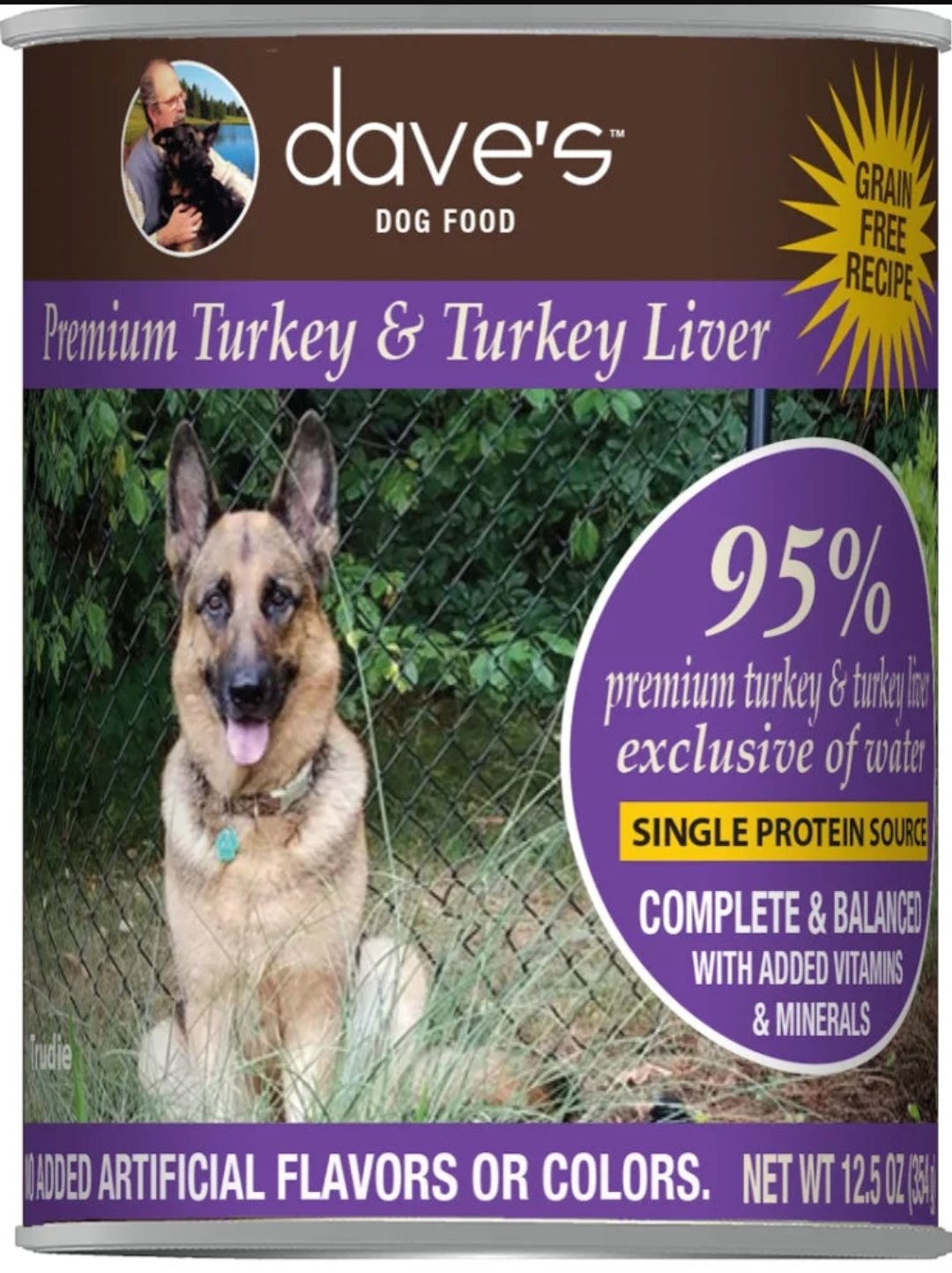 dave's 95% Premium Turkey 13oz, Dog