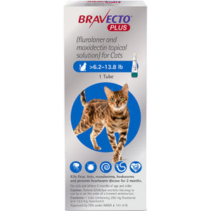 Bravecto+ Topical Solution Cats 6.2-13.8 lbs