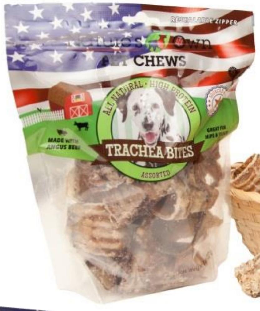 Beef Trachea Bites 8oz USA Natural Treat