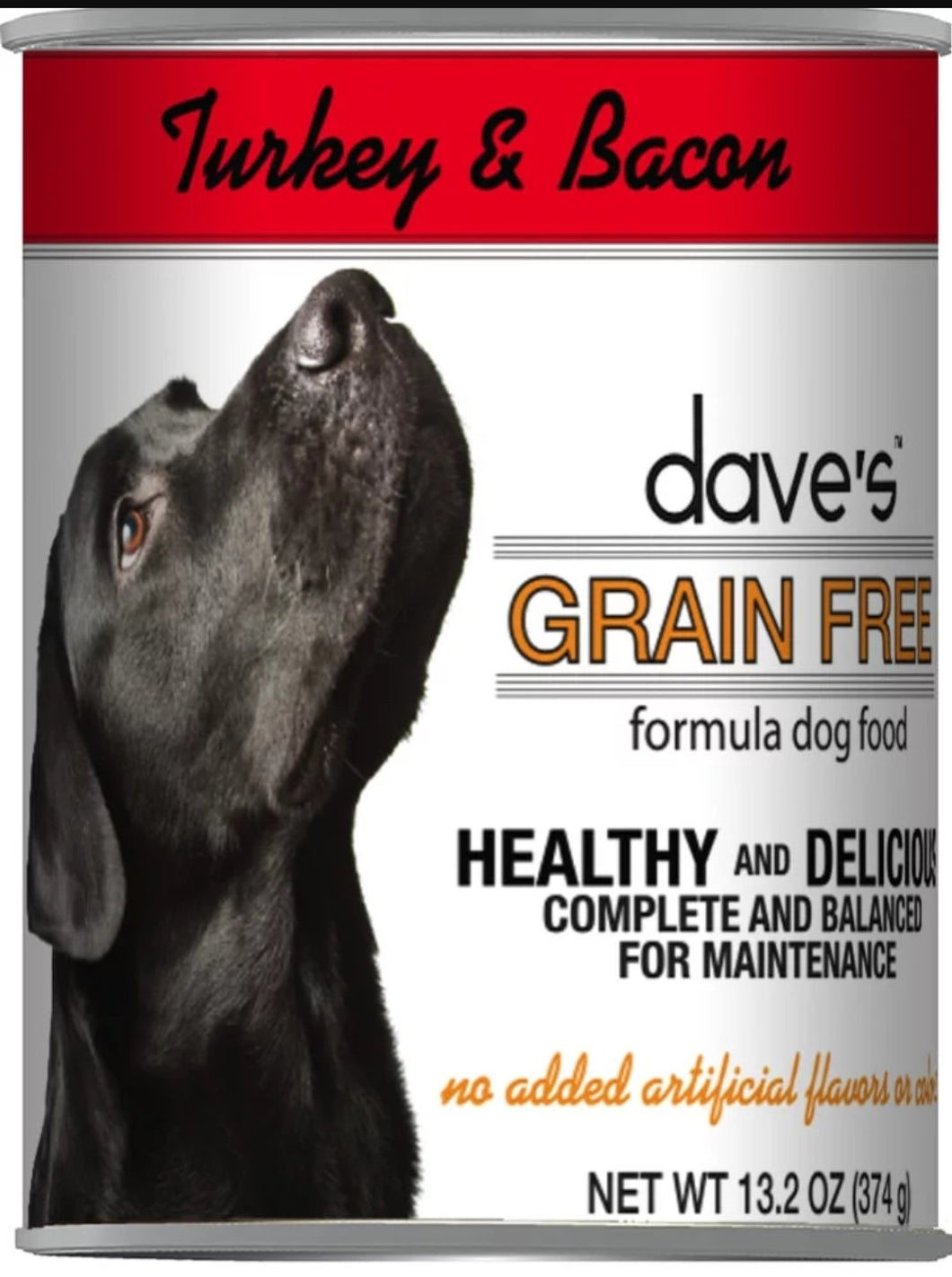 dave's Gr Free Turkey & Bacon 13oz, Dog