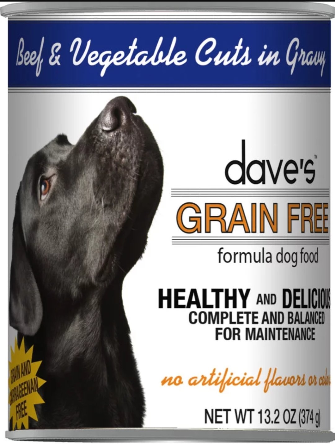 dave's Gr Free Ch Beef V Cuts 13oz, Dog