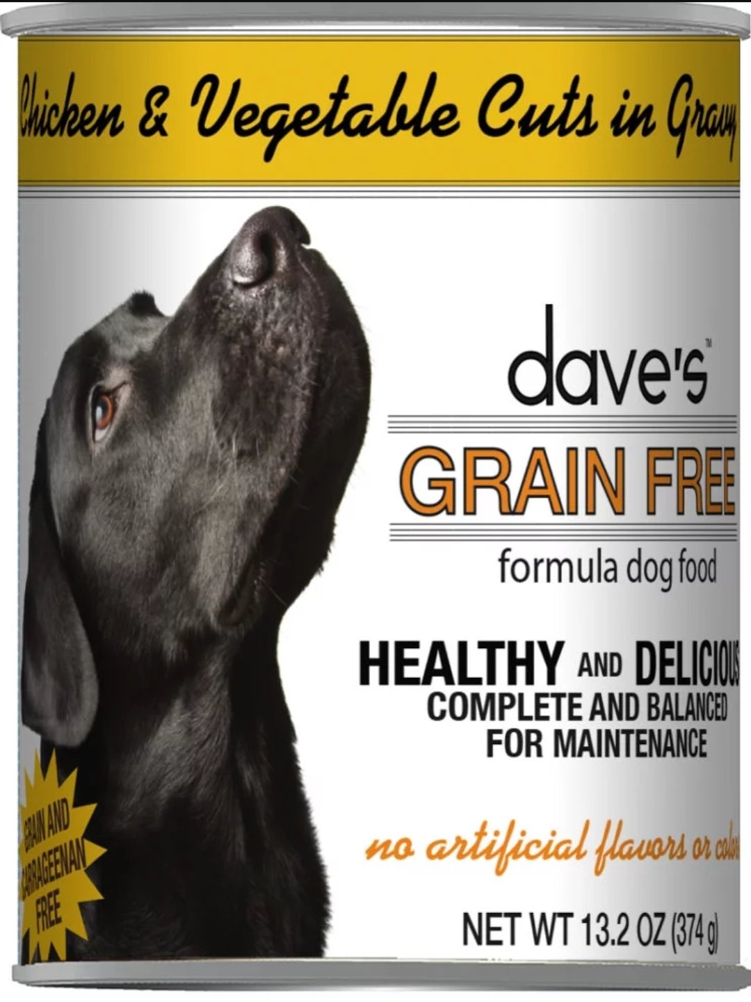 dave's Gr Free Ch Chkn V Cuts 13oz, Dog