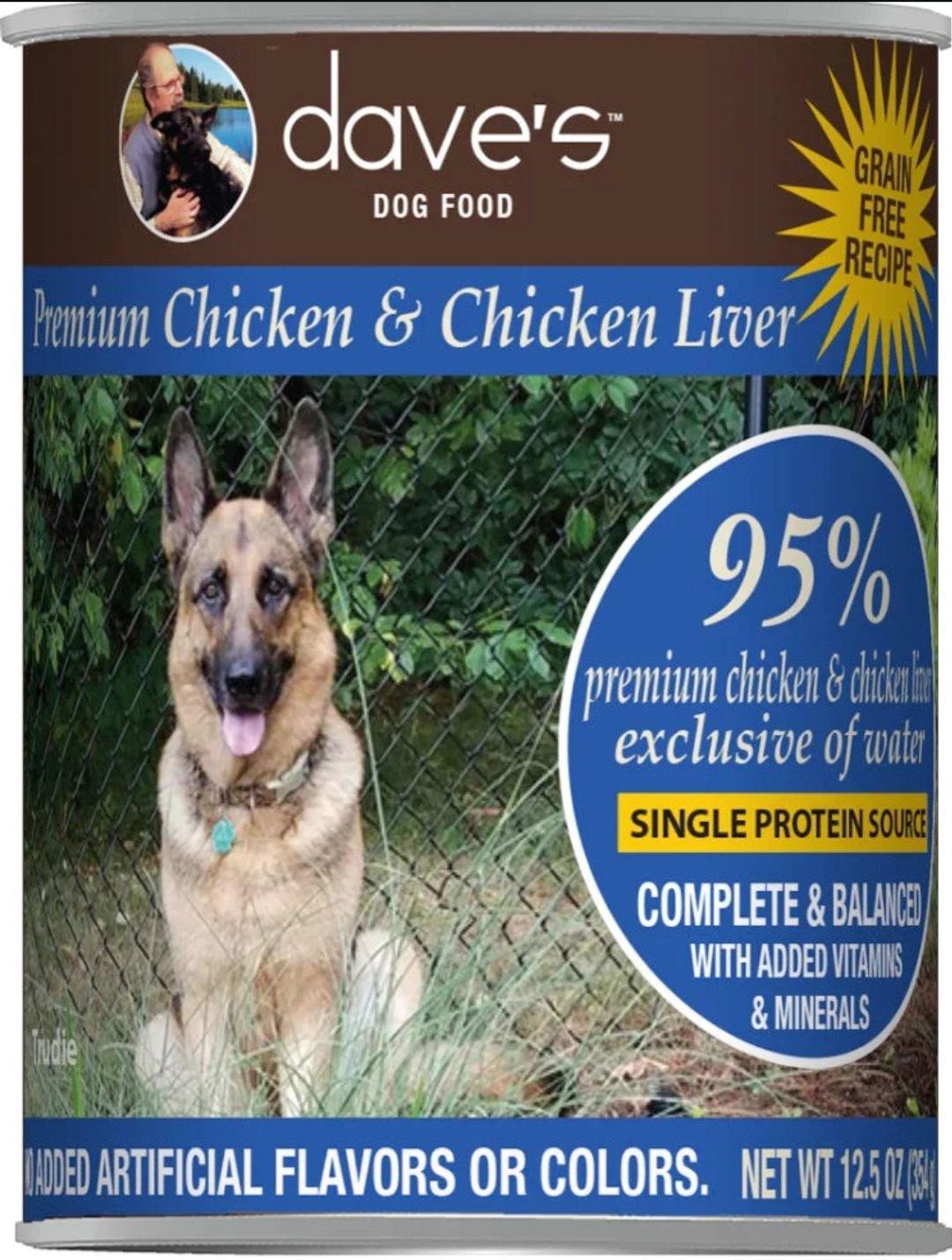 dave's 95% Premium Chicken 13oz, Dog