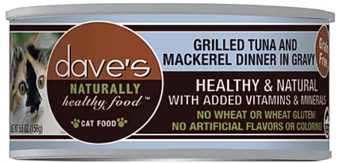 dave's Grilled Tuna Mackerel 5.5oz Cat