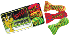 Yeowww! Catnip Stinkies Yellow/Red Dot