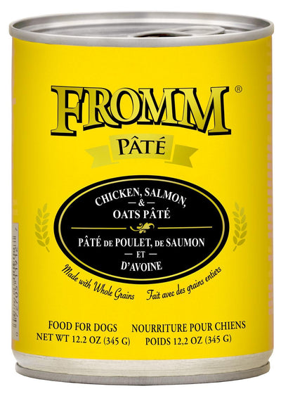 Fromm Pate Chkn/Slmn/Oats 12.2oz Dog