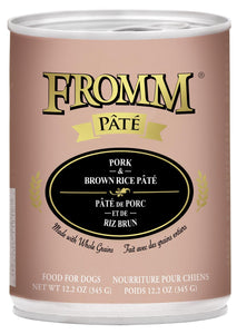 Fromm Pate Pork & Br Rice 12.2oz Dog