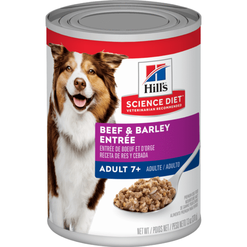 Sci Diet Dog Adlt 7+ Beef & Barley 13oz