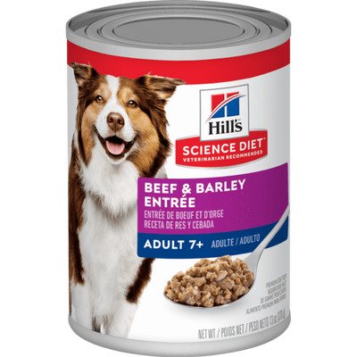 Sci Diet Dog Adlt 7+ Beef & Barley 13oz