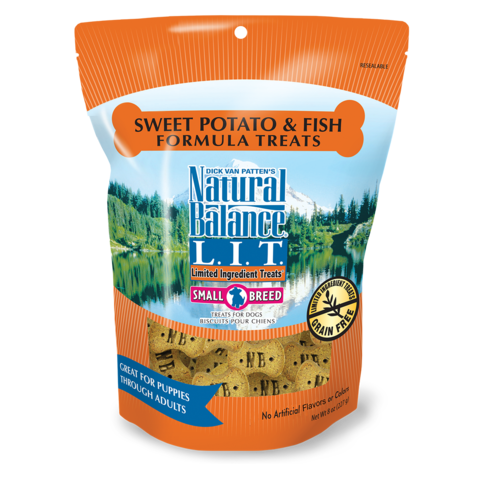 Fish/SwPotato Allergy Treats SB 8oz NatB