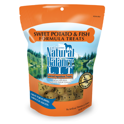 Fish/SwPotato Allergy Treats 14oz NatBal